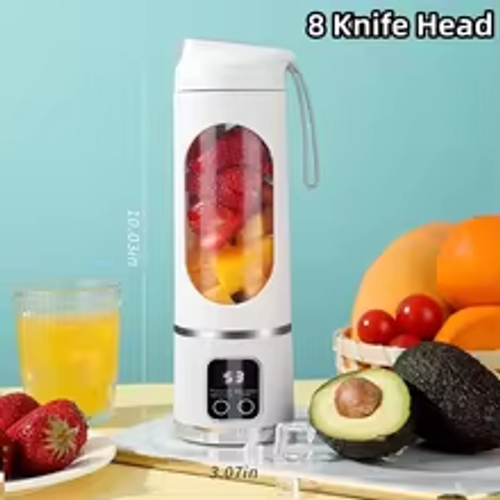 ❄Portable Blender Mini Electric Juicer with Ice Crushing Function | USB Rechargeable Smoothie Cup | For Juice, Milkshake and Ice Cubes White