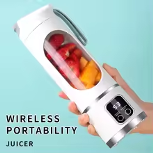 ❄Portable Blender Mini Electric Juicer with Ice Crushing Function | USB Rechargeable Smoothie Cup | For Juice, Milkshake and Ice Cubes White