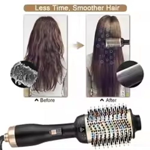 Negative Ion Hot Air Brush · Straighten, Curl & Smooth​