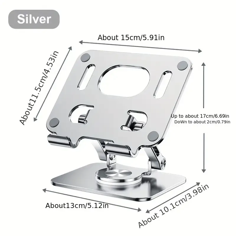🌟Instant Pro Workstation! 360° Rotating Tablet, Phone Holder - Aviation Aluminum Foldable Design