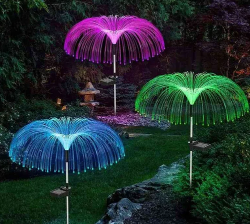 Seven Color Changing Solar Jellyfish Garden Light Outdoor Decoration Christmas Halloween Party Festival Garden Path Street Light