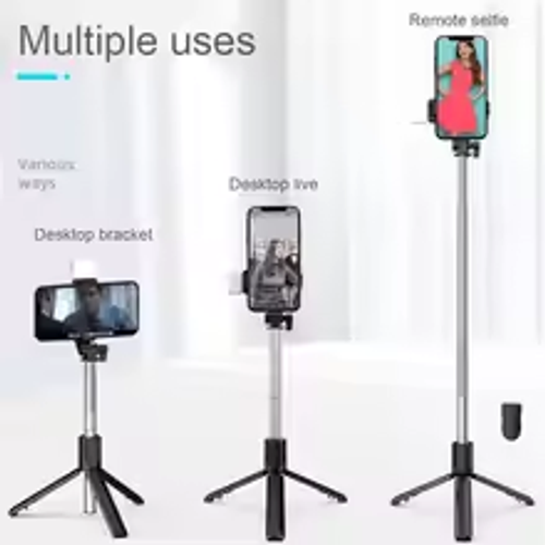 Portable Bluetooth selfie stick tripod bracket with remote shutter fill light retractable wireless remote control retractable mobile phone holder