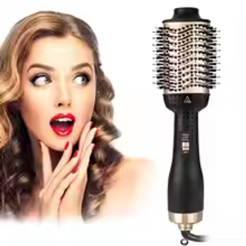Negative Ion Hot Air Brush · Straighten, Curl & Smooth​