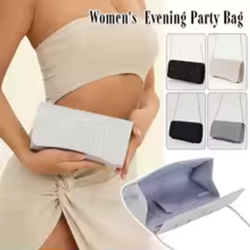 ✨Women's Fashion Silver Glitter Evening Bag | Wedding and Party Purse | Detachable Shoulder Strap