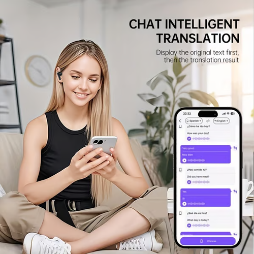 🔥Wireless Bluetooth Translation Earphone With LED display screen(Fit iOS & Android)