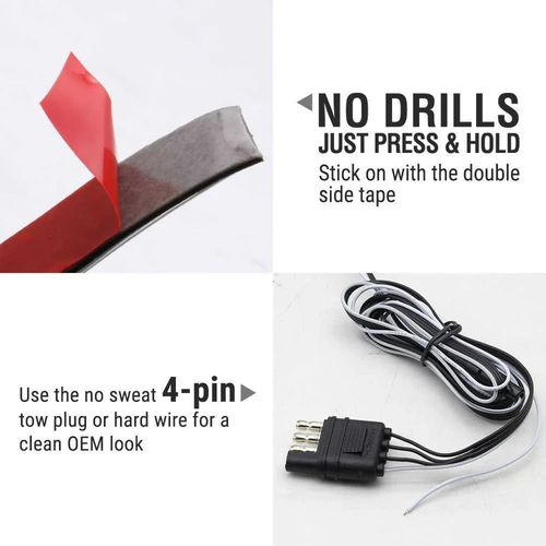 150cm Triple Row LED Tailgate Light Strip Brake Reverse Signal Light
