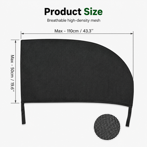 4Pcs Car Window Mosquito Net Sunshade Set for Sedan & SUV