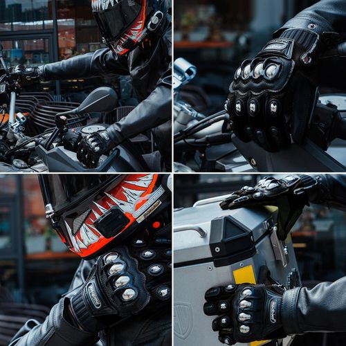 Black Motorcycle Tactical Riding Gloves 🏍️ One Size Anti-Slip Protective Gloves