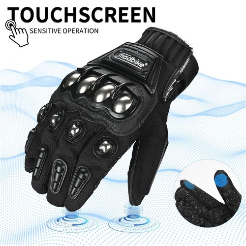 Black Motorcycle Tactical Riding Gloves 🏍️ One Size Anti-Slip Protective Gloves