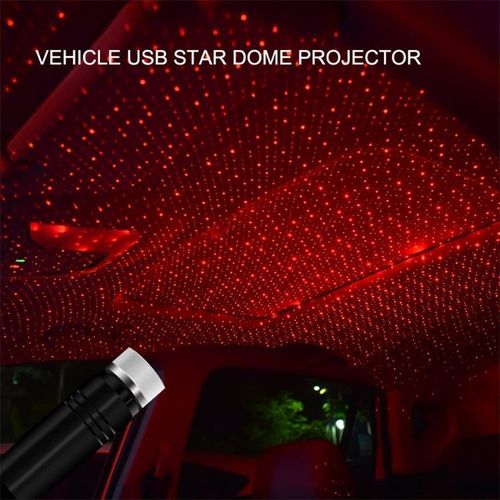 Red USB Starry Sky Car Ceiling Light ✨