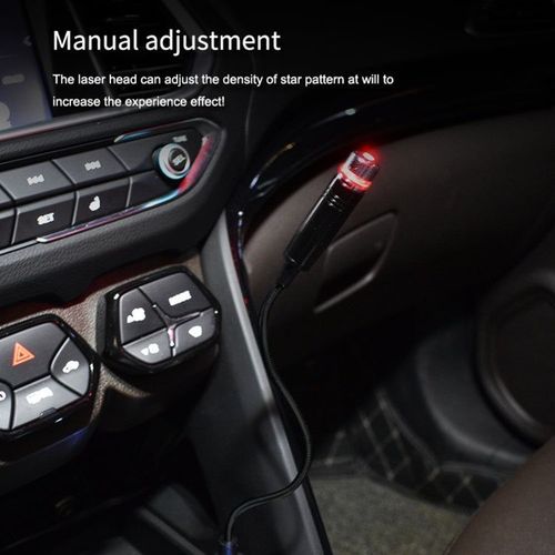 Red USB Starry Sky Car Ceiling Light ✨