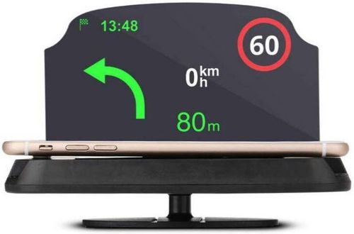 Car GPS HUD Phone Holder 🚗 Reflective Navigation Display Bracket