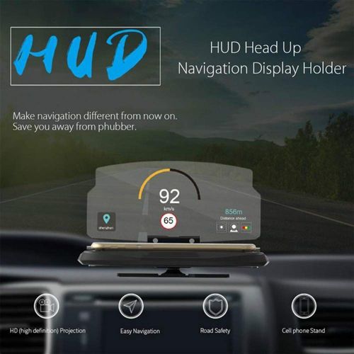 Car GPS HUD Phone Holder 🚗 Reflective Navigation Display Bracket