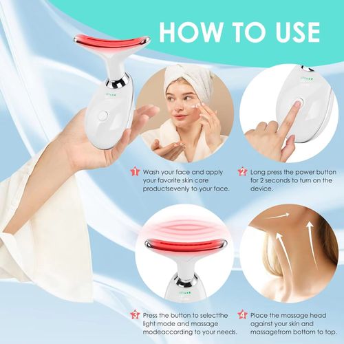 Facial Massager Red Light Beauty Device for Face and Neck Face
