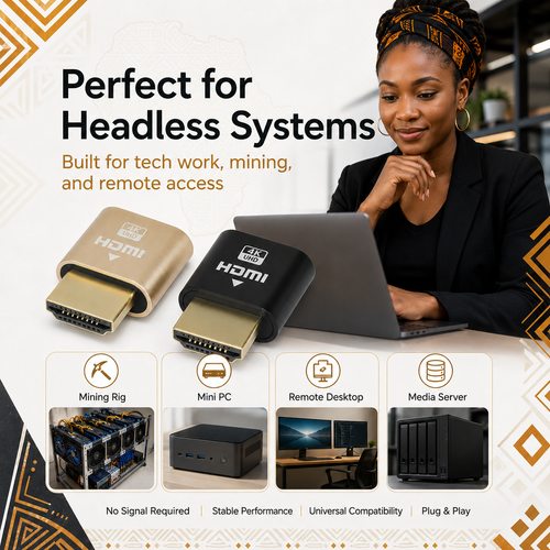 HDMI Dummy Plug 4K Virtual Display Emulator 🔌 Headless Ghost Adapter