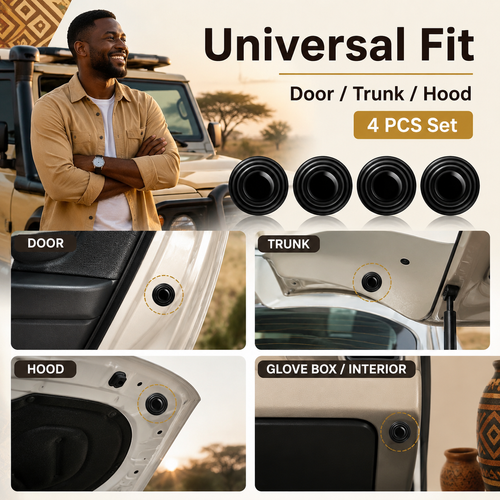 Car Door Shock Pads 🚗 4PCS Universal Rubber Noise Reduction Bumpers