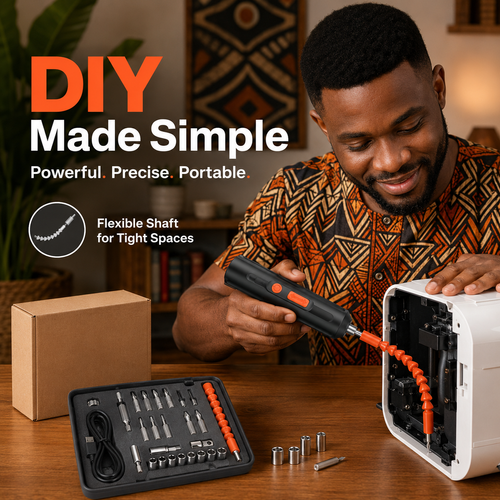 25 Piece USB Rechargeable Electric Screwdriver Set 🔧 Paper Box Kit