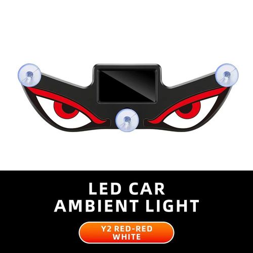 Demon Eye LED Car Ambient Light 👁️ Solar + Type-C Rear Window Light