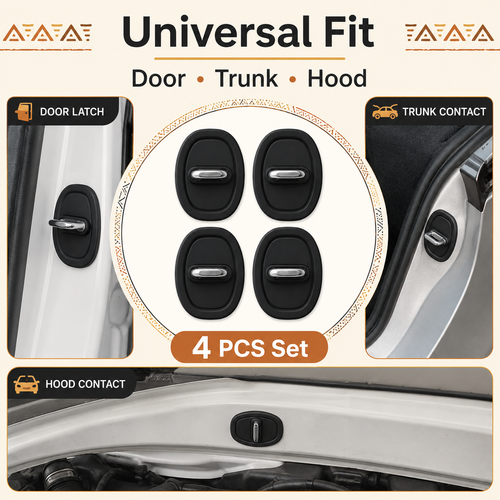 4PCS Car Door Latch Buffer Pads 🚗 Anti-Collision Door Protection Covers