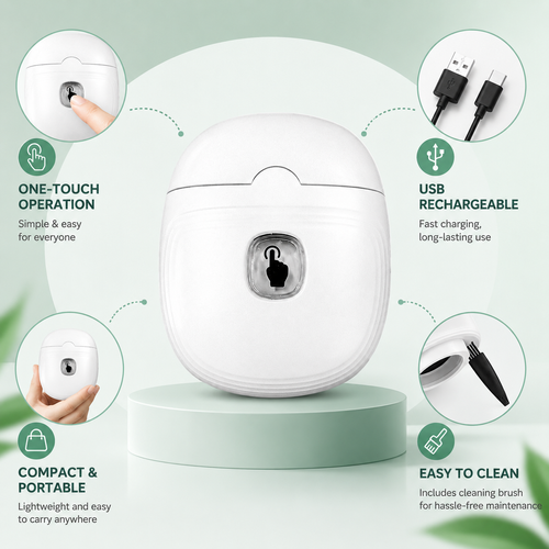 Electric Nail Clipper 💅 Safe, Quiet & Portable Automatic Nail Trimmer