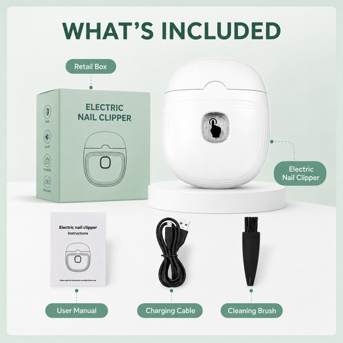 Electric Nail Clipper 💅 Safe, Quiet & Portable Automatic Nail Trimmer