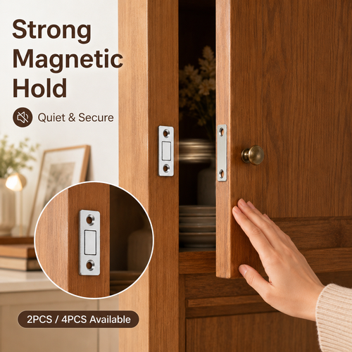 Magnetic Cabinet Catch Set 🧲 2PCS  Strong Door Closure