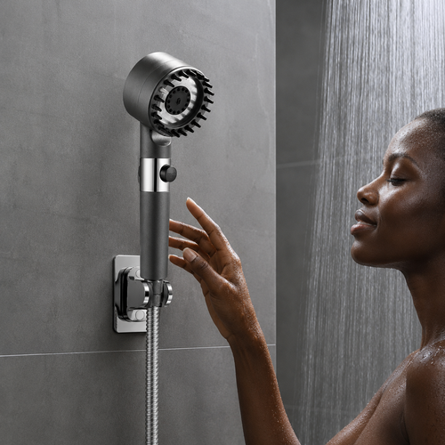 High Pressure Shower Head SUS304 Stainless Steel Handheld Bathroom Shower Set Multi Function Spray Filter Water Saving Shower Kit