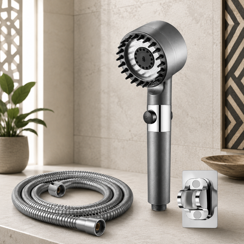 High Pressure Shower Head SUS304 Stainless Steel Handheld Bathroom Shower Set Multi Function Spray Filter Water Saving Shower Kit