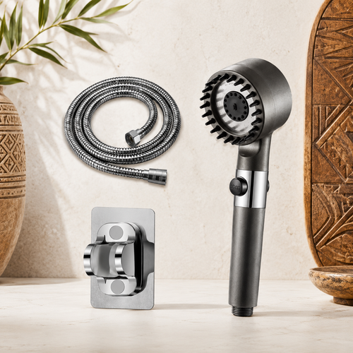High Pressure Shower Head SUS304 Stainless Steel Handheld Bathroom Shower Set Multi Function Spray Filter Water Saving Shower Kit
