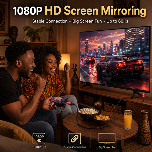 Phone to TV HDMI Cable 1080P 60Hz Universal Screen Mirroring Adapter for iPhone Android Plug and Play HDTV Display Cable