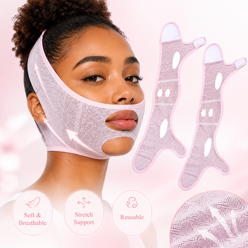 Face Lifting Mask V-Line Jaw Slimming Strap Adjustable Facial Shaping Band Anti Aging Face Firming Belt Beauty Contour Mask