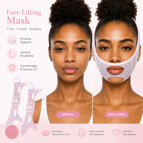 Face Lifting Mask V-Line Jaw Slimming Strap Adjustable Facial Shaping Band Anti Aging Face Firming Belt Beauty Contour Mask