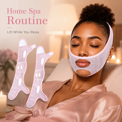 Face Lifting Mask V-Line Jaw Slimming Strap Adjustable Facial Shaping Band Anti Aging Face Firming Belt Beauty Contour Mask