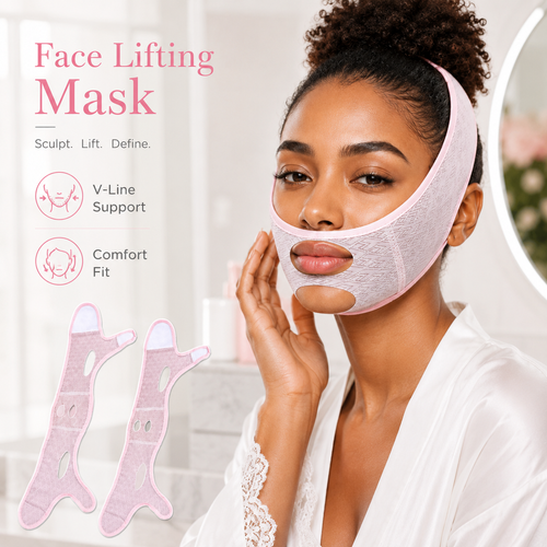 Face Lifting Mask V-Line Jaw Slimming Strap Adjustable Facial Shaping Band Anti Aging Face Firming Belt Beauty Contour Mask
