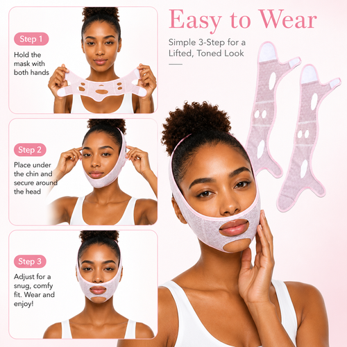 Face Lifting Mask V-Line Jaw Slimming Strap Adjustable Facial Shaping Band Anti Aging Face Firming Belt Beauty Contour Mask