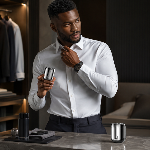 Mini Electric Shaver Portable Dual Head Rechargeable Beard Razor Waterproof USB Men Grooming Travel Trimmer Fast Clean Shaving Tool