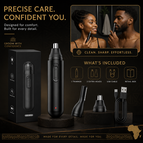 Electric Nose Hair Trimmer Waterproof USB Rechargeable Painless Ear Nose Grooming Device Portable Men Women Personal Care Trimmer