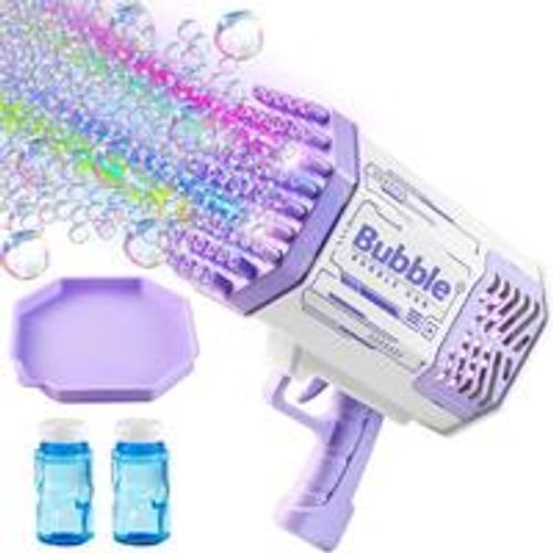 Bubble Machine with 40 Holes and Colorful Lights Bubble Maker Machine