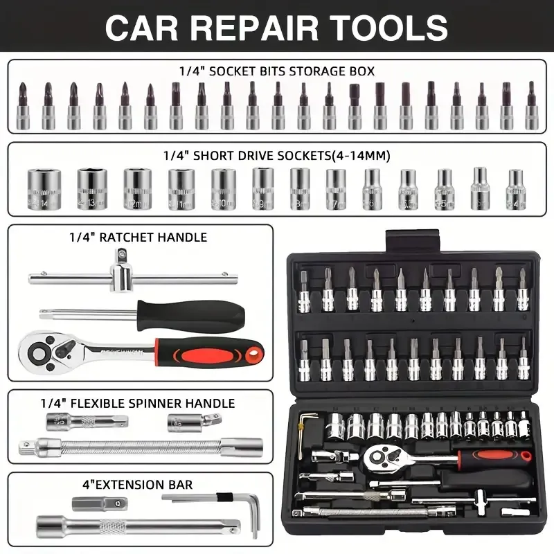 High-end professional 46-piece tool set