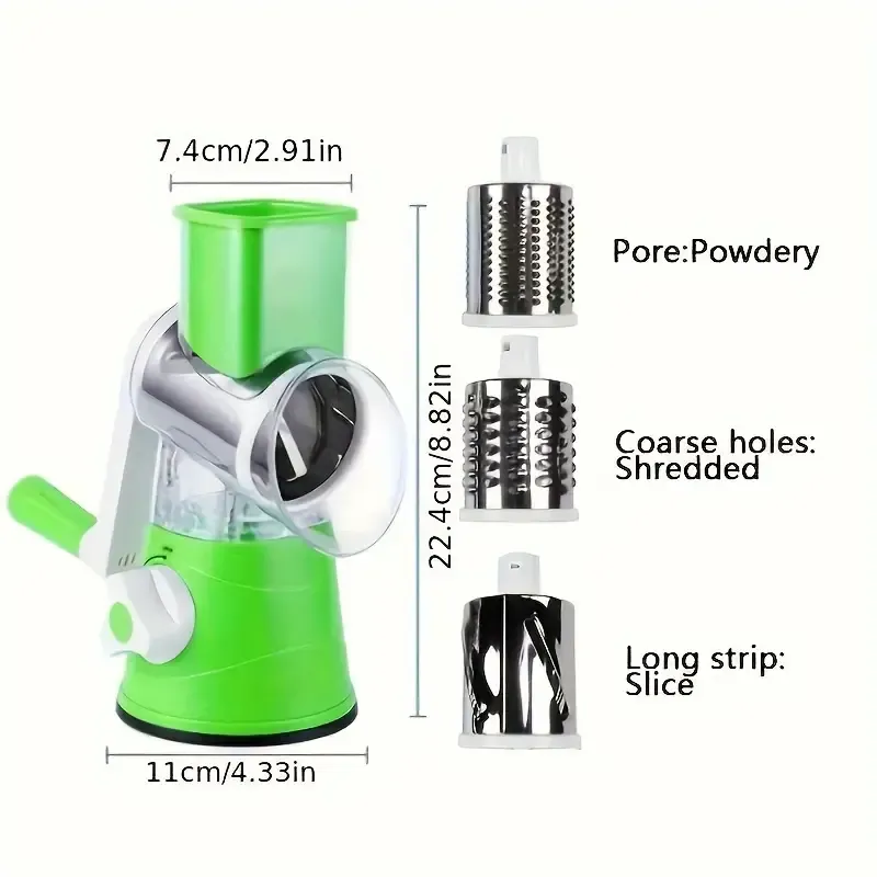 Rotary Cheese Grater and Vegetable Slicer