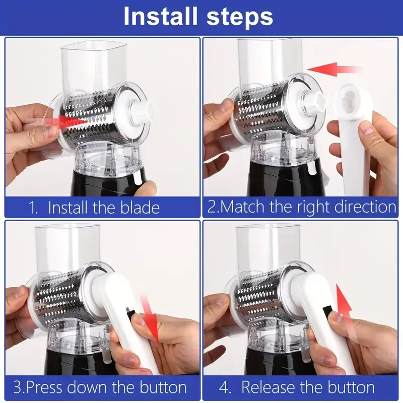 Rotary Cheese Grater and Vegetable Slicer