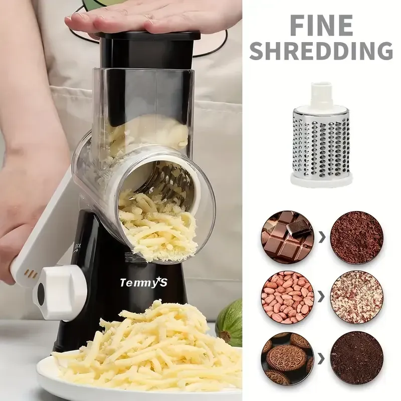 Rotary Cheese Grater and Vegetable Slicer