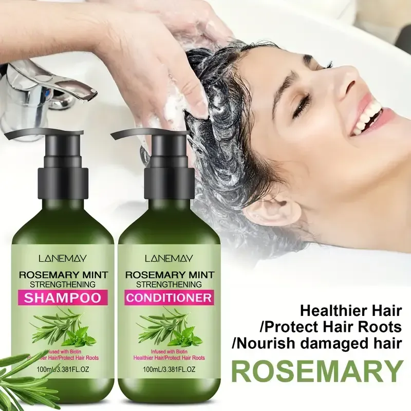 Lanemay Rosemary Mint Strengthening Shampoo and Conditioner Set 2PCS