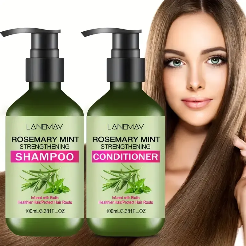 Lanemay Rosemary Mint Strengthening Shampoo and Conditioner Set 2PCS