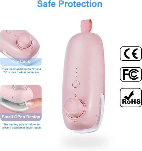 sealer rechargeable heat sealer chip sealing machine portable heat seal vacuum sealer Mini 2 in 1 Food Sealer Heat Seal and Cutter For Plastic Food Bags
