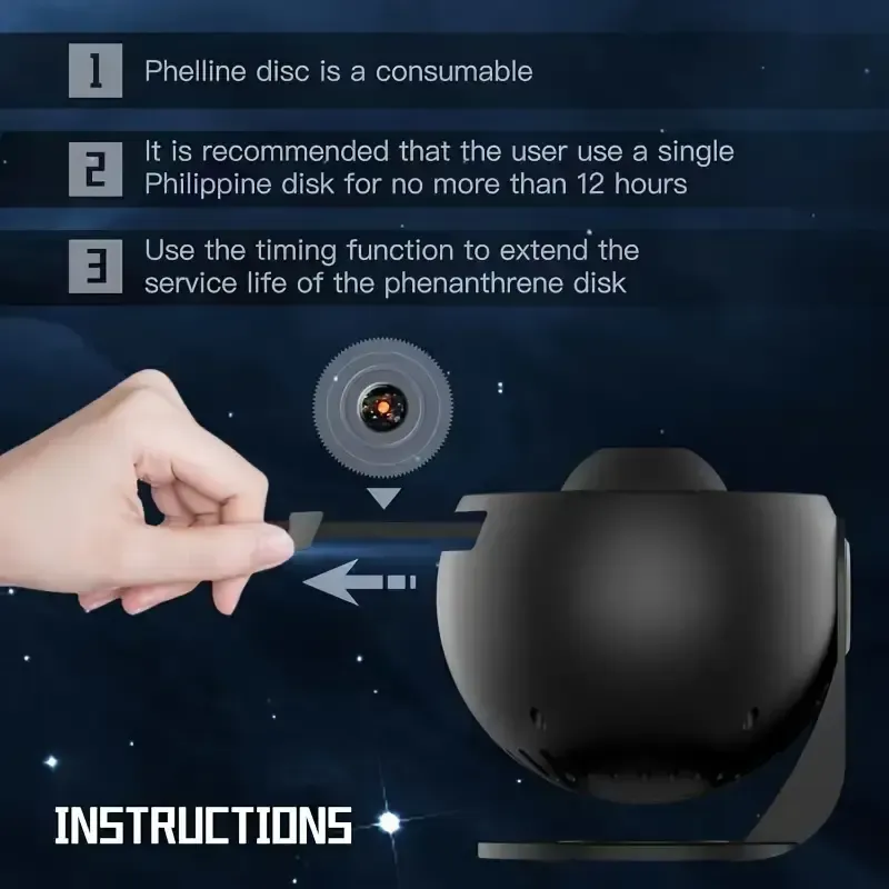 Globe Galaxy Starry Sky Lamp Free 13 Pieces of HD Film Bedroom Living Room Starry Sky Atmosphere Lamp Projector Lamp