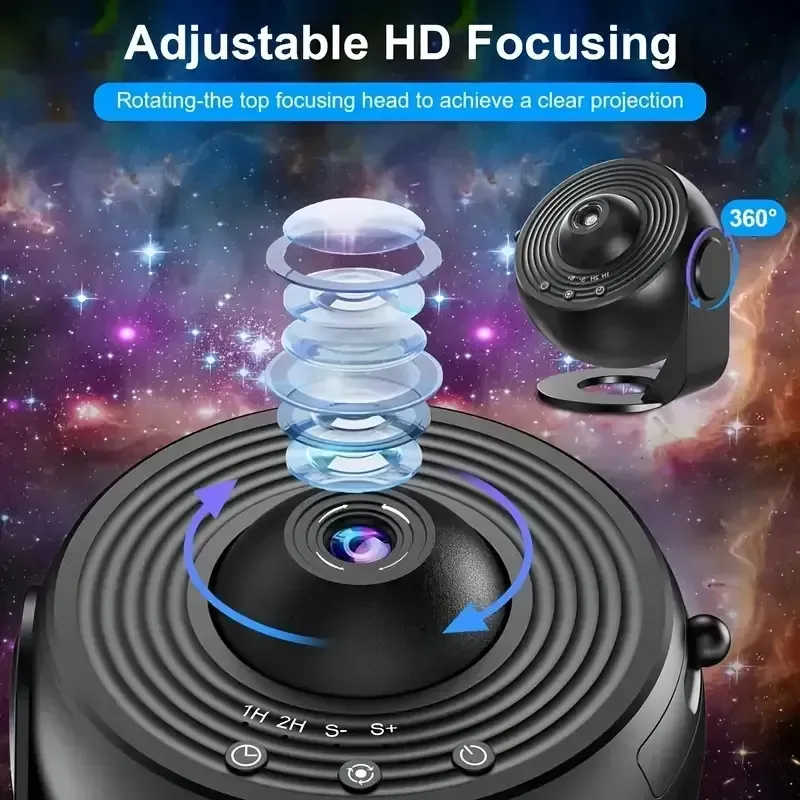 Globe Galaxy Starry Sky Lamp Free 13 Pieces of HD Film Bedroom Living Room Starry Sky Atmosphere Lamp Projector Lamp