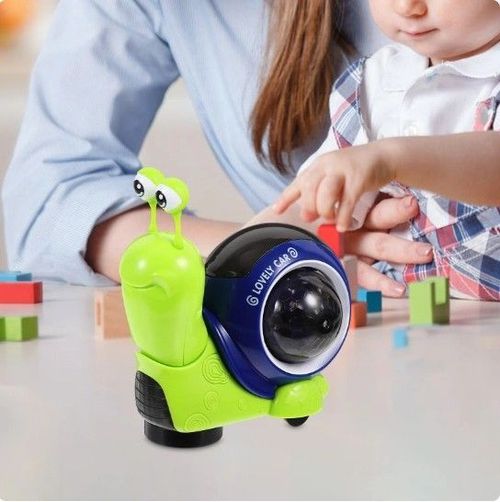 Crawling Snail Toy, Electric Snail Toy Interactive Musical Educational Toy for Home