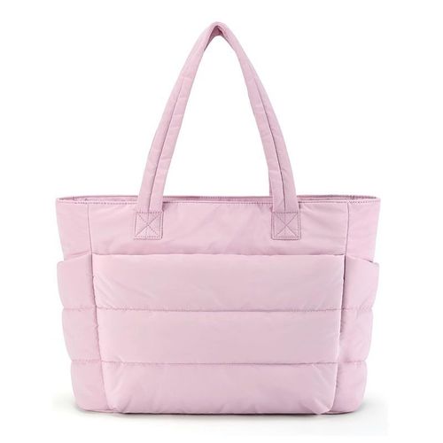 Lightweight Puffy Tote Bag White