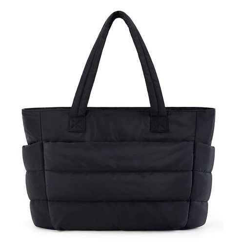 Lightweight Puffy Tote Bag White